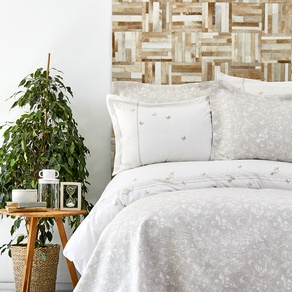 Набор постельное белье с покрывалом Karaca Home - Mariposa gold 2019-1  евро