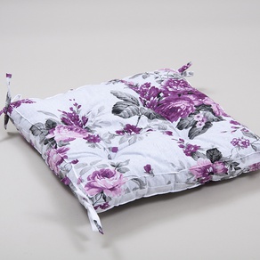 Подушка на стул Lotus 45*45 - Fiona с завязками лиловый
