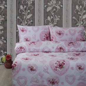 Постельное белье Lotus Ranforce - Patsy розовый двухспальное