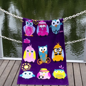 Пляжные полотенца - Полотенце Lotus пляжное - Owls Family 75*150 велюр