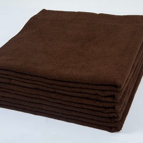 Однотонное махровое полотенце  Lotus  70*140 см (коричневое)