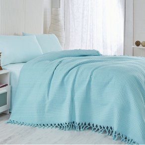 Покрывало пике с бахромой Eponj Home - Saheser Mint 220*240
