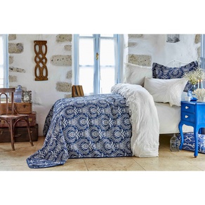 Набор постельное белье с покрывалом Karaca Home - Elina beyaz 2018-2 белый евро