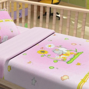 Ппостельное белье для младенцев Kidsdreams - Слоники рожеві