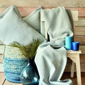 Покрывало с наволочками Karaca Home - Charm bold mavi голубой 250*240 евро