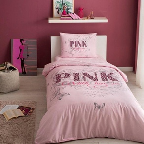Постельное белье Tac Ranforce Teen - Pink pembe розовый подростковое