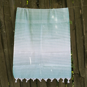 Полотенце Lotus Pestemal - Green 10 75*150 Micro stripe