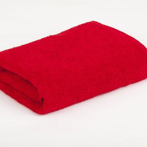 Однотонное махровое полотенце  Lotus  (красное)