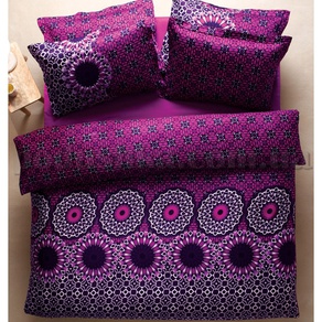 Постельное бельё Karaca Home сатин SAYNA фиолетовый (Евро)