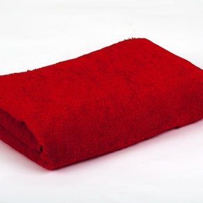 Однотонное махровое полотенце  Lotus  50*90 см (красное)