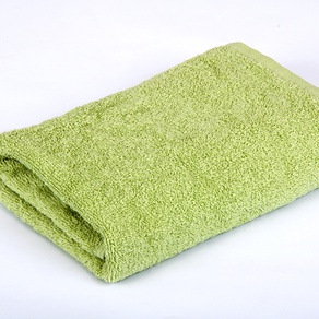 Однотонное махровое полотенце Lotus  (оливковое)