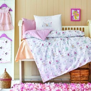 Постельное белье для младенцев Karaca Home - Candy pudra 2020-2 пудра ранфорс