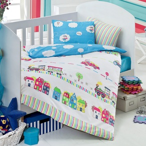 Детское постельное белье для младенцев Eponj Home - Tren Mavi