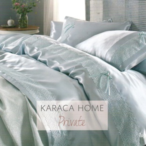 Набор постельное белье с пледом пике Karaca Home - Tugce 2016 su yesil бирюзовое евро