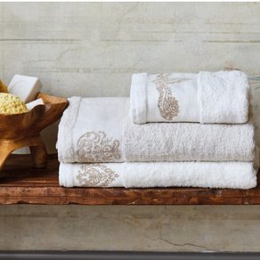 Набор полотенец Karaca Home - Eldora offwhite-bej 2020-1 кремовый-бежевый 50*90+85*150