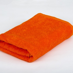 Однотонное махровое полотенце  Lotus 40*70 см (оранж)