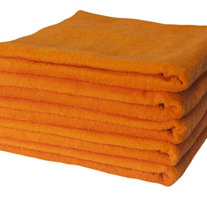 Однотонное махровое полотенце  Lotus  70*140 см (оранж)