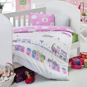 Детское постельное белье для младенцев Eponj Home - Tren Pembe