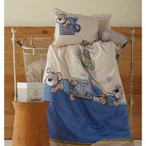 Комплект в кроватку Karaca Home - MR. PATI голубой