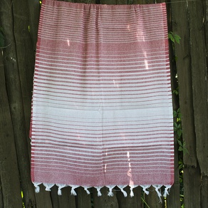 Полотенце Lotus Pestemal - Red 02 75*150 Micro stripe