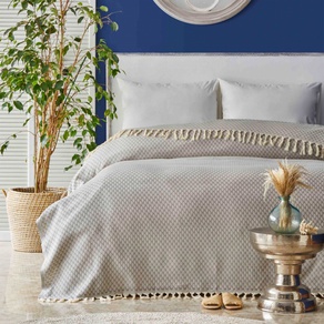 Покрывало пике Nautica Home - Ester gri серый 200*230