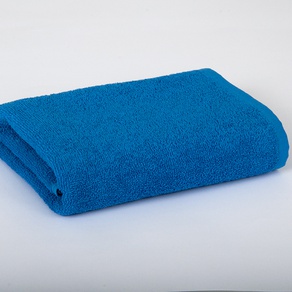 Однотонное махровое полотенце  Lotus  (синий)