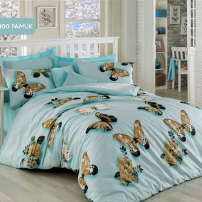 Постельное белье Eponj Home - Kelebek Mink ( евро )