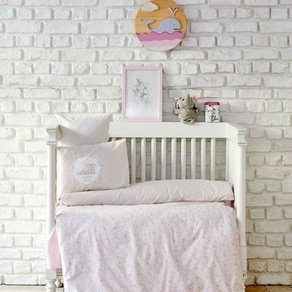 Детский набор в кроватку для младенцев Karaca Home - Little pudra пудровый (7 предметов)