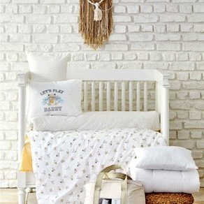Детский набор в кроватку для младенцев Karaca Home - Cute boy bej бежевый (7 предметов)
