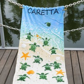 Полотенце Lotus пляжное - Caretta 75*150 велюр