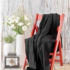 Плед вязанный Karaca Home - Sofa siyah черный 130*170