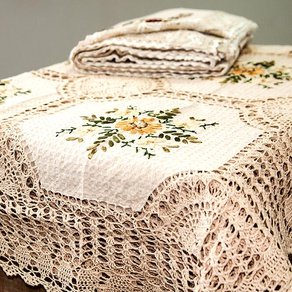Скатерть Китай лен сетка 150*220