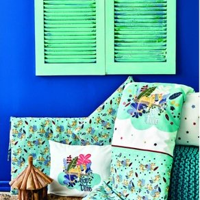 Детский набор в кроватку для младенцев Karaca Home - Bummer indigo индиго (10 предметов)