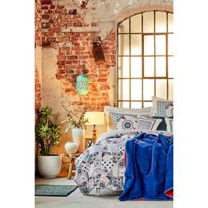 Набор постельное белье с покрывалом Karaca Home - Aybala bordo 2020-2 бордовый евро