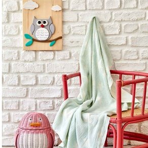 Детское покрывало пике Karaca Home - Baby star yesil зеленый 80*120
