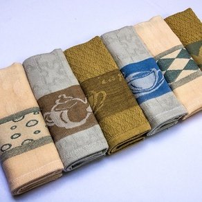 Набор кухонных полотенец Tac - Kristal Satenli лён 40*60(6)