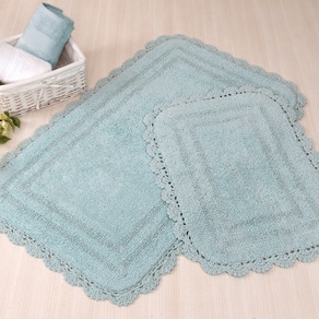 Набор ковриков для ванной  SAHRA  голубой