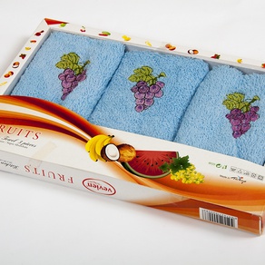 Набор махровых полотенец Vevien - Grapes 30*50 см (3шт)