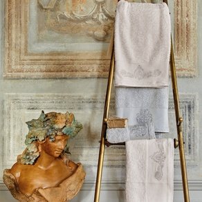 Набор полотенец Karaca Home - Eldora offwhite-gri 2020-1 кремовый-серый 50*90+85*150