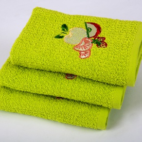 Полотенце кухнное Lotus вышивка - Fruit зеленый 40*60