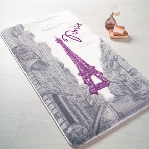Набор ковриков для ванной Confetti - Paris 01 purple 57*100+50*57
