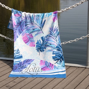 Полотенце Lotus пляжное - Paradise Mavi 75*150 велюр