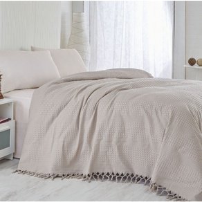 Покрывало пике с бахромой Eponj Home - Saheser Beg 220*240